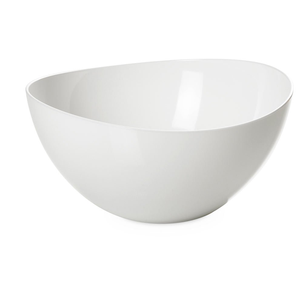 omada Design Salad Bowl 108 fl OZ (3.2 Lt), Two-Tone Unbreakable Plastic, 100% Made in Italy, Dishwasher Safe, 10.25 x 10.25 x h 5 in (26 x 26 x 12.5 cm),Trendy Line,Clear