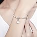 BAMOER 925 Sterling Silver Dangle Charms Pearl Cubic Zirconia Charm Beads Women Girls Fit Bracelet Necklaces