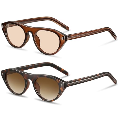 YMRFW Retro Oval Sunglasses