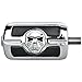 Krator Chrome Skull Skeleton Shift Peg Cover Compatible with Harley Davidson Motorcycle Cruiser (KM009-C)