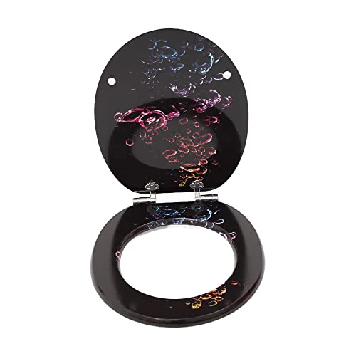 41vrourokgL Sinobath Wc Sitz Mit Absenkautomatik,Viele Bunte Motive,Toilettendeckel Aus Holz,Stabile Qualität,Einfache Montage