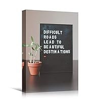 Canvas Wall Art Panel Quotes Bedroom Industrial Inspirational Modern Art Multicolor Neon Photography Quotes Urban - 12x18 inches