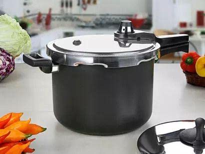 Panela de Pressão 6L Nigro Eterna Alumínio Antiaderente Preto
