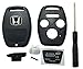 3+1 Buttons Replacement Key Fob Cover Case fit for Honda 2003-2012 Accord 2006-2013 Civic EX 2009-2015 Pilot 2005-2006 CR-V Ridgeline Odyssey Keyless Entry Key Fob Shell