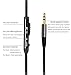 BestGot Headphones with Microphone Volume Control for Cellphones Smartphones iphone Laptop Computer Mp3/4 With Transport Waterproof Bag for kids/girls (Black/Red)