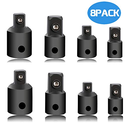 8PC Impact Adapter and Reducer Set, Mgtgbao Drive Socket Adapter Converter Reducers for Impact Driver Conversions Wrench in Auto and Construction Work Set Adapter Sizes -（1/4inch 3/8inch 1/2inch） - Thumbnail 7