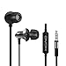DIVOIX Enhanced Bass Earphone with Mic Noise Isolating Headphone Earbud Multifunction Button Control /3.5mm Generic Connector for iPhone,iPod,MP3 Players,Samsung,Black