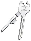 Swiss+Tech ST66676 Polished SS 6-in-1 Utility Key Multitool for Keychain for Auto, Camping, Hardware