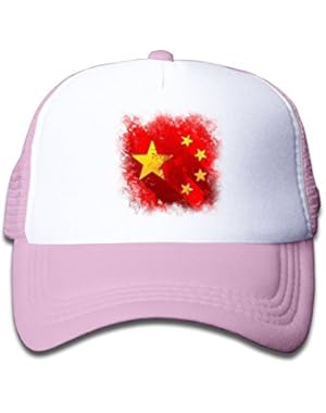 Star China Flag Youth Toddler Mesh Hat Boy and Girls Baseball Trucker Cap