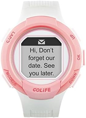 GOLiFE Fashion Thin GPS Smart sport Watch for Women and Men Runner with Heart Rate Motor Chronograph Stopwatch Alarm Clocks SMS App Notice (Pink)