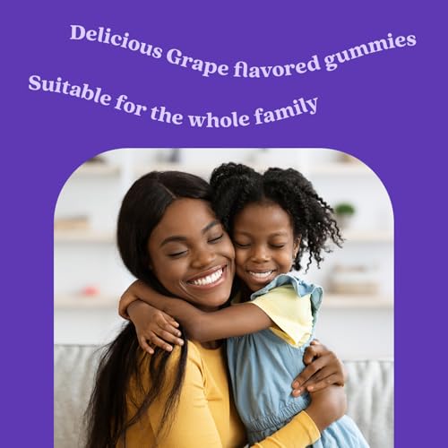 BeLive Iron Gummies For Women, Men & Kids - Multivitamin Supplement with Vitamin C, B and Zinc - Supports Red Blood Cell Production - Grape Flavor - 60 Count - Gluten Free