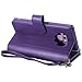 FLYEE Case Compatible with Samsung Galaxy Note 9 (6.4 inch,Released 2018),Wallet Case for Women and Girls with Card Holder,[Detachable 2in1] 9 Card PU Leather Protective Case & Wrist Strap-Purple
