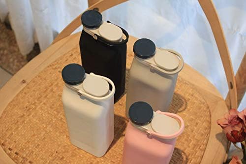 Collapsible silicone water bottle in blue, priced at $11.50.