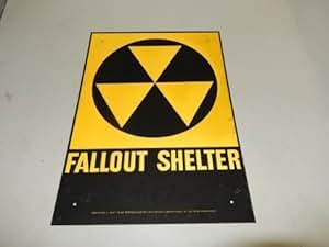 Amazon.com : Vintage 1950’s NOS Salvaged Fallout Shelter Sign : Yard