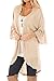 Spadehill Women Lace Open Front Kimono Cardigan 3/4 Bell Sleeve Beach Cover Up Light Orange L