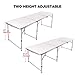 REDCAMP 6ft Aluminum Folding Table,3-Fold Adjustable Height Portable Table for Camping, Picnic, Outdoor, White, 71”x23.5”x27”thumb 2