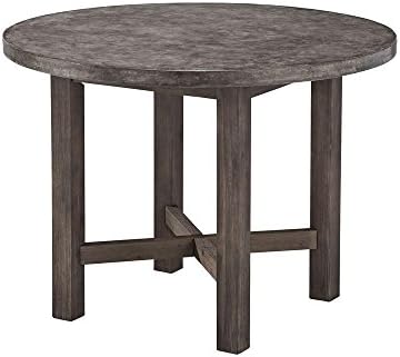 Concrete Chic Round Patio Dining Table