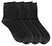 Oms Men's 6-Pack Cotton Black Socks, (Shoe size: 8-12)