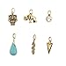LUX ACCESSORIES Boho Tribal Dreamcatcher Leaf Owl Elephant Spear Arrow Interchangeable Pendant Necklace