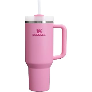 STANLEY Quencher H2.0 Flow State Tumbler, 40 oz, Peony | Handle and Straw | 3-Position Lid | Cup Holder Compatible for Travel
