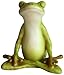 Top Collection Miniature Fairy Garden and Terrarium Yoga Frog Meditation Lotus Pose Statue