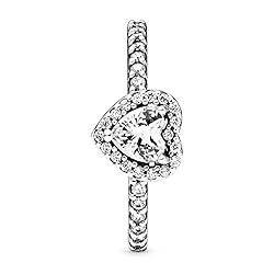 Pandora Elevated Heart Ring - Promise Ring for
