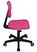 FurnitureR Kids Low-Back Adjustable Computer Seat Office Desk Task Swivel Armless Children Study Chair, Pink