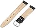 Voguestrap, Comfort Strap, Black Genuine Leather Padded (TX48318BK) 18mm Watch Band w/ Silver Buckle