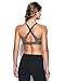Under Armour Women's Armour Eclipse Heather Mid Impact Sports Bra, Carbon Heather /Metallic Silver, Medium