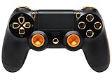 Black/Gold Aluminum Thumbsticks Ps4 Rapid Fire Custom Modded Controller 35 Mods COD Advanced Warfare, Destiny, Ghosts Quick Scope Auto Run Sniper Breath and More