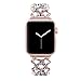 Secbolt Jewelry Bands Compatible with Apple Watch Band 38mm 40mm iwatch SE Series 6 5 4 3 2 1, Bling Stainless Steel Replacement Wristband, Rose Gold