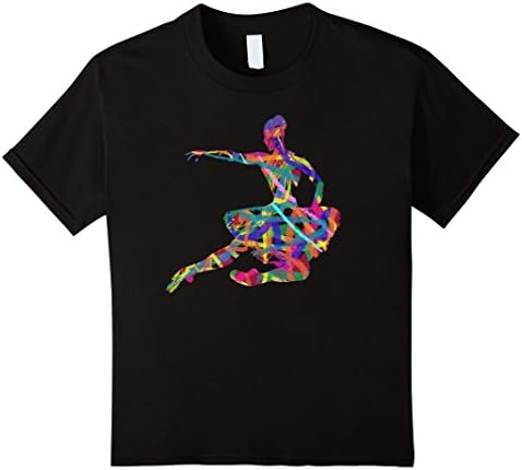 Kids Ballet Dance Ballerina Silhouette Shirt TShirt Girl 8 Black