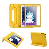 HDE Case for iPad 9.7-inch 2018 / 2017 Kids Shockproof Bumper Hard Cover Handle Stand with Built in Screen Protector for New Apple Education iPad 9.7 Inch (6th Gen) / 5th Generation iPad 9.7 - Yellow