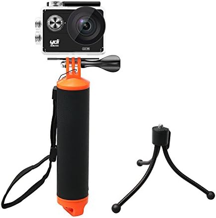 YDI Waterproof Floating Hand Grip Tripod Selfie Stick with Adjustable Wrist Strap and Thumb Screw for Gopro 5/4/3/2/1, Xiaomi Yi, SJCAM, APEMAN, AKASO Action Sports Camera Accessories