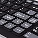 Ouleevii 2.4G Wireless Keyboard Waterproof Folding Silicone107-Key Mute Gaming Keyboard with USB Receiver for Notebook Desktop Laptops PC