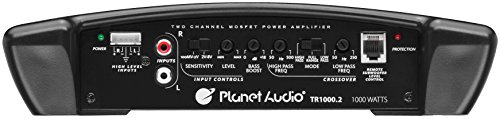 Planet Audio TR1000.2 Torque 1000 Watt, 2 Channel, 2 to 8 Ohm Stable Class A/B, Full Range, Bridgeable, MOSFET Car Amplifier with Remote Subwoofer Control - Thumbnail 4