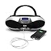 Tyler Portable Sport Stereo MP3/CD Boombox Player TAU104-SL with USB Charging Port for Phones and Tablets, USB MP3 Input, FM Radio | Silver |thumb 2