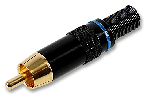PRO SIGNAL AV19331 Phono Plug, Black/Gold, Blue