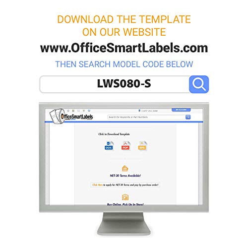 OfficeSmartLabels Rectangular 1/2 x 1-3/4 Return Address Labels for Laser & Inkjet Printers, 0.5 x 1.75 Inch, 80 per Sheet, White, 12000 Labels, 150 Sheets - Thumbnail 3
