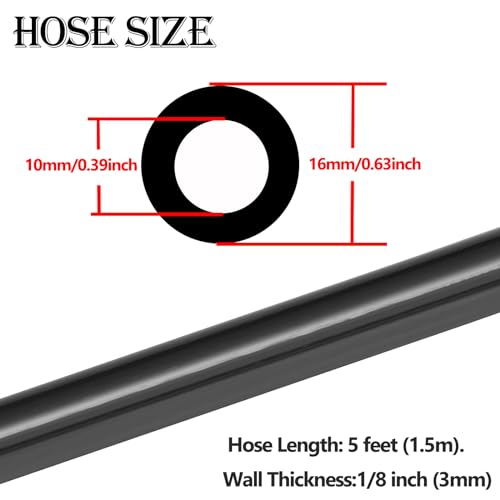 3/8"(10mm) ID 5FT High Performance Automotive Silicone Vacuum Tubing Hose line 130PSI photo 4