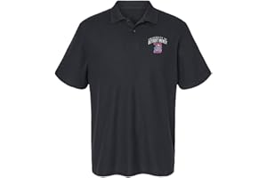 CAMPUS LAB Georgia College Official NCAA Men's 100% Cotton Knit Polo Short Sleeve Shirt, Primary Logo Collection