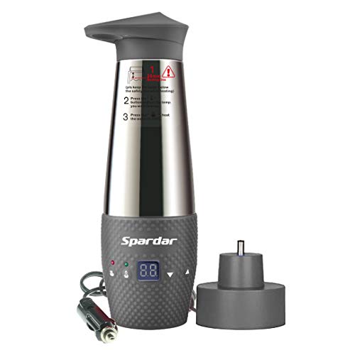Spardar 12V Car Boiler Electric Travel Portable Kettle Fast Water