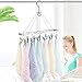 senbowe Foldable Clip and Drip Hanger, Clothes Hanging Drying Rack Sock Hanger Underwear Hanger with 12 Clips, Hanger for Towels, Bras, Baby Clothes, Gloves, Aluminium Alloy Laundry Hanging Air Dryer
