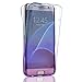 AMASELL Ultra Thin Case Design for Galaxy S6 Edge+/Plus 360 Coverage Protective Soft Slim,Full Coverage 360 Degree Front and Back Case Shockproof TPU Gel Transparent Clear Cover, Blue Purple