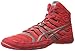 ASICS Men's Dan Gable Ultimate 4 Wrestling Shoe, Red/Gunmetal/Silver, 9.5 M US