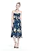 Women's Hawaiian Butterfly Luau Dress in Palm Green Hibiscus in Navy