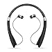 Bluetooth Headphones, Bodecin Bluetooth 4.1 Wireless Stereo Sports Headphones Earphones Neckband with Retractable and Foldable Design Style Earbuds with Mic for Bluetooth Enabled Devices(Black)