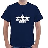 I'D RATHER BE FLYING Aviation Pilot Unisex Short Sleeve T Shirt