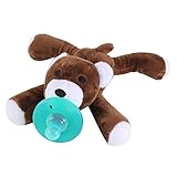 Pacifier Holder Baby Soother Pacifiers Stuffed Bear Toy With Silicone Binky Teething