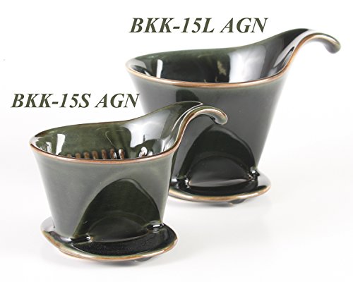 ZERO JAPAN Ceramic Coffee Dripper - Large - Drip Cone Brewer (Antique Green)